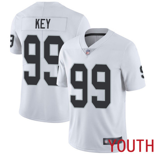 Oakland Raiders Limited White Youth Arden Key Road Jersey NFL Football #99 Vapor Untouchable Jersey